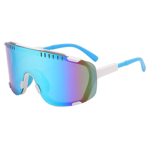 Sports Sunglasses Men Cycling Glasses Mirrored Outdoor Goggles Wrapped Anti-UV Riding Shades Eyewear Windproof Riding Eyeglasses
